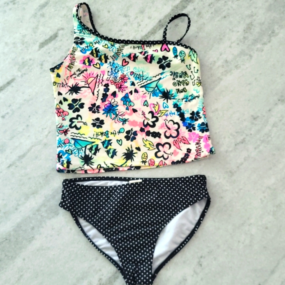 Girls tankini bathing suit size large